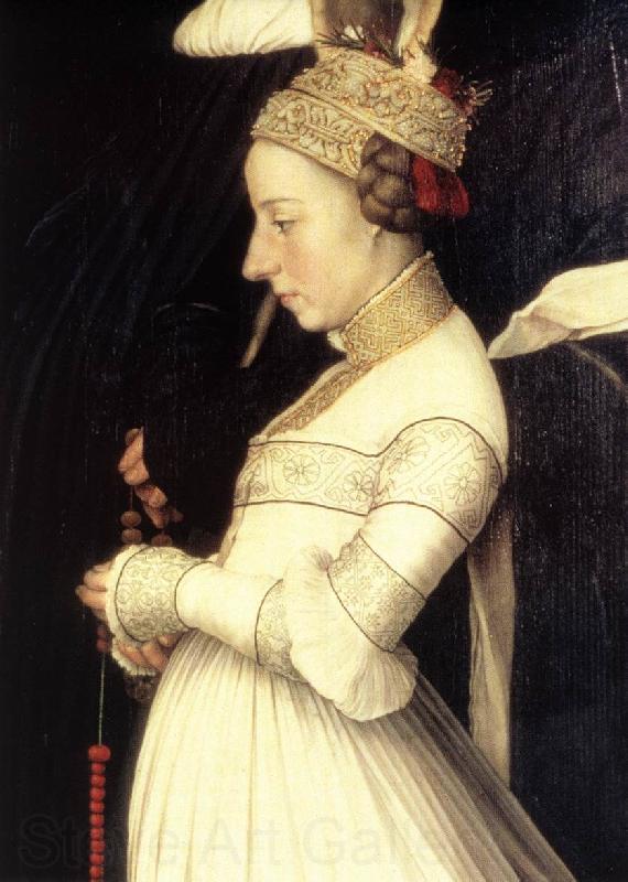 HOLBEIN, Hans the Younger Darmstadt Madonna (detail) sf Germany oil painting art